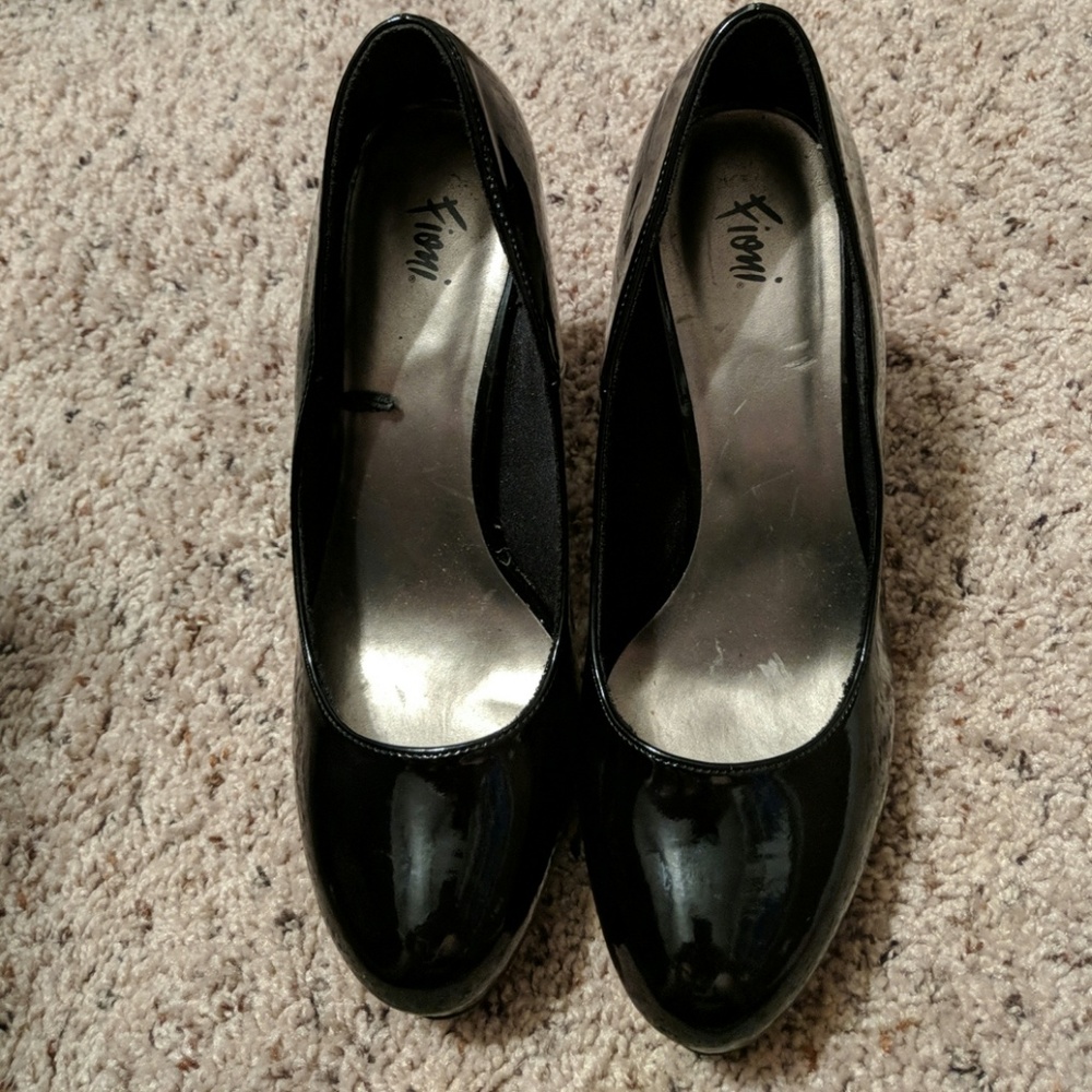 Shiny Black Heels